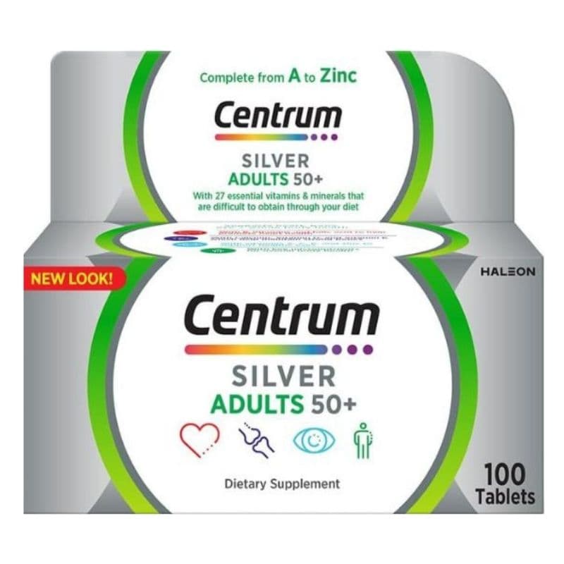 CENTRUM Silver Adult 50 Plus Multivitamin - 100 Tablets