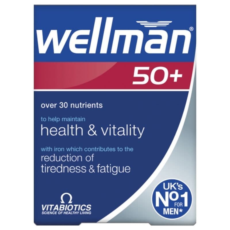 VITABIOTICS Wellman 50 Plus - 30 Tablets