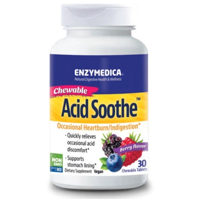 ENZYMEDICA Acid Soothe Chewable - 30 Tablets