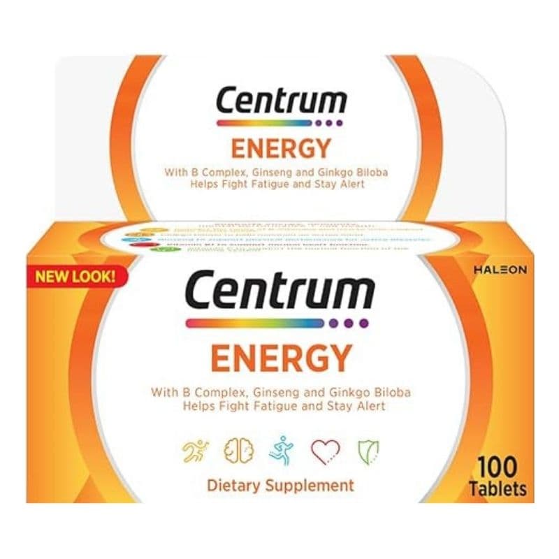 CENTRUM Multivitamin Energy with B-Complex /Ginseng & Ginko - 100 Tablets
