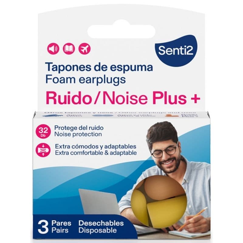 SENTI2 RUIDO Foam Earplugs- 3 Pieces