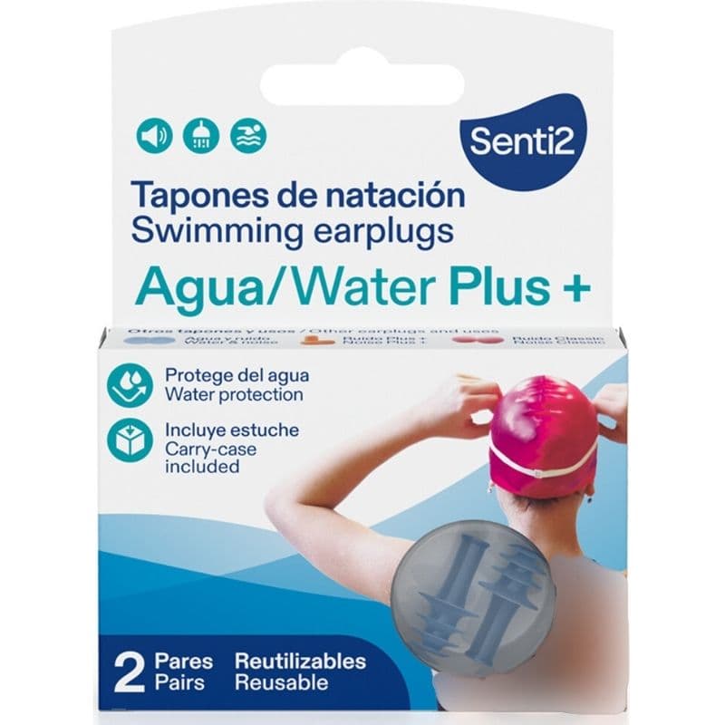 SENTI2 Agua Water Plus Swimming Earplugs - 4 Pieces
