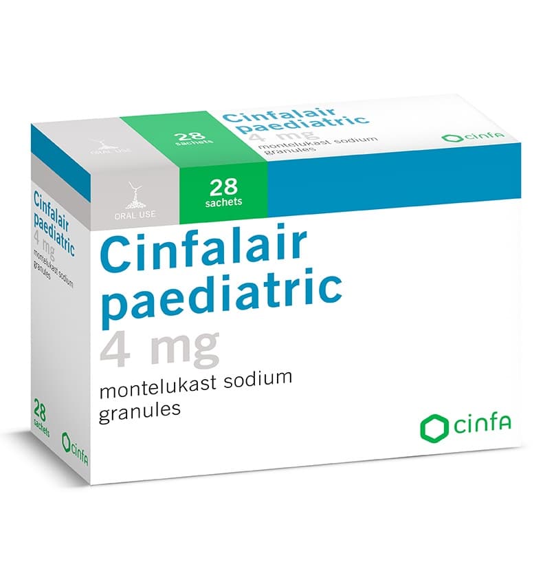 CINFALAIR Pediatric 4mg Montelukast - 28 Sachets of Granules
