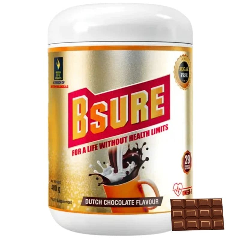 BESURE Chocolate Sugar Free Nutrition - 400g Powder BB-10002