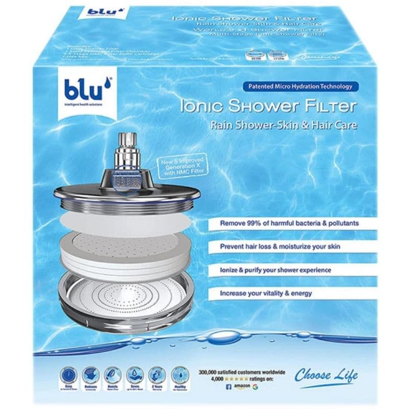 BLU Ionic Shower Filter Rain Shower ISFRSV30