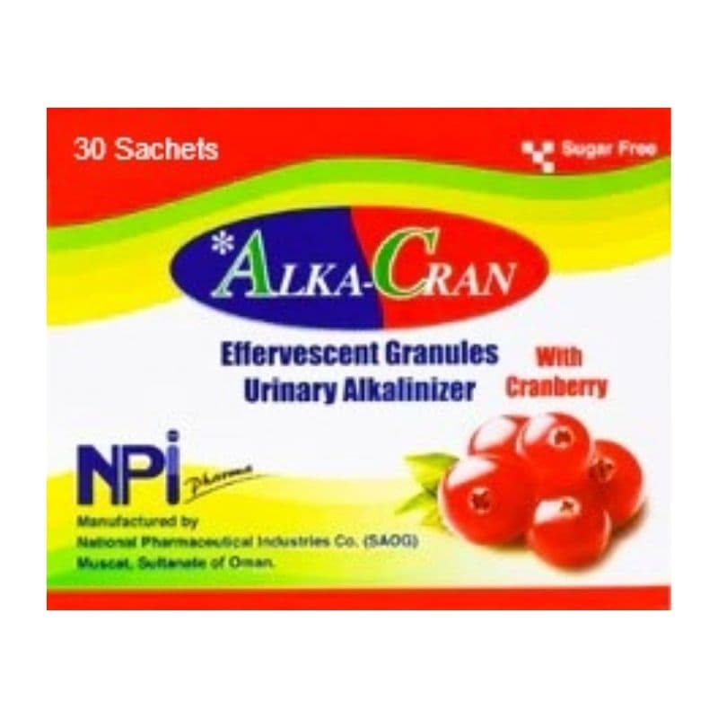 ALKA CRAN 40g - 30 Sachets of Effervescent Granules