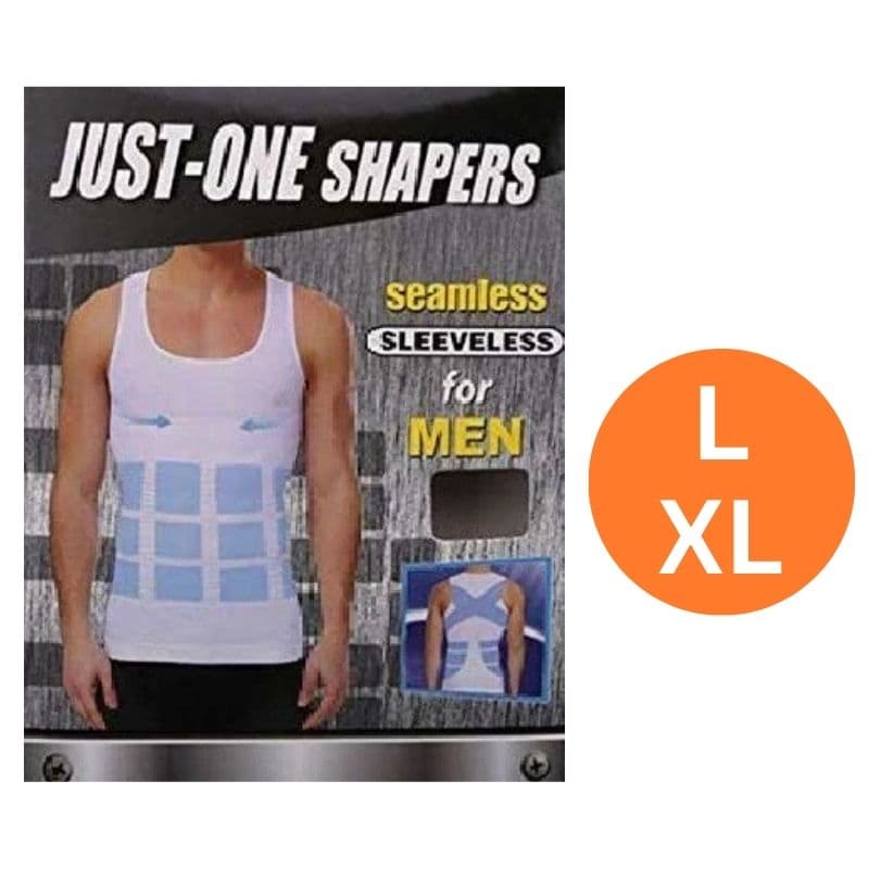 JUST-ONE Shapers Slimming Sleeveless Men Shirt - Large/X Large 2060