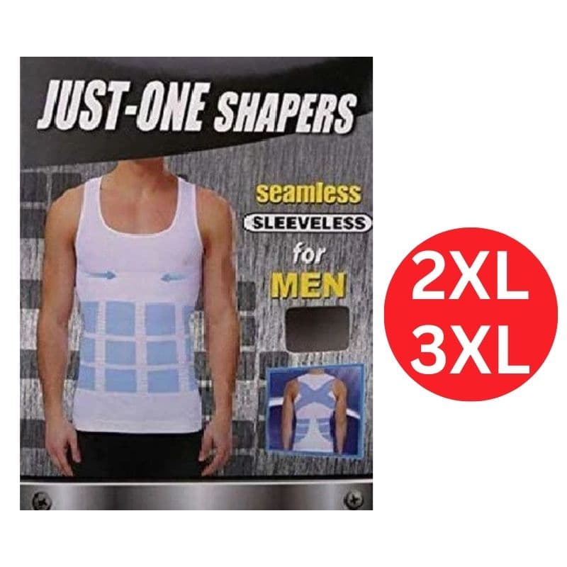 JUST-ONE Shapers Slimming Sleeveless Men Shirt - 2X Large/3X Large 2061