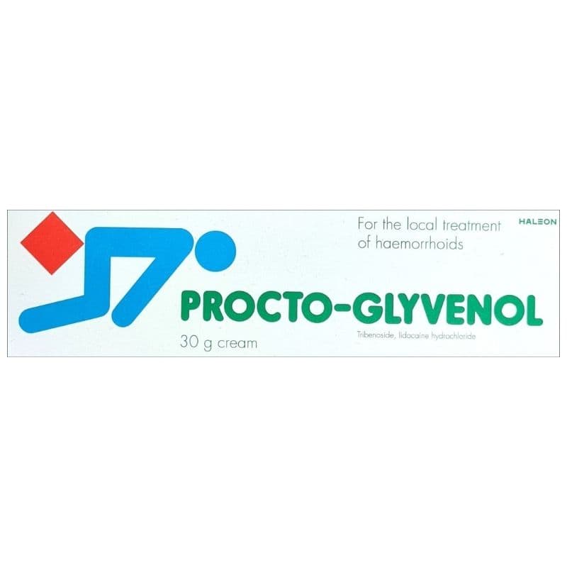 PROCTO GLYVENOL 50/20mg Tribenosidum/Lidocaine HCL - 30g Cream