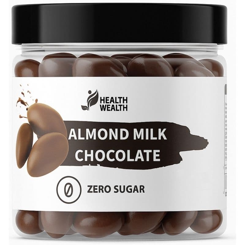 HEALTH WEALTH Sugar Free Almond Milk Chocolate - 175g