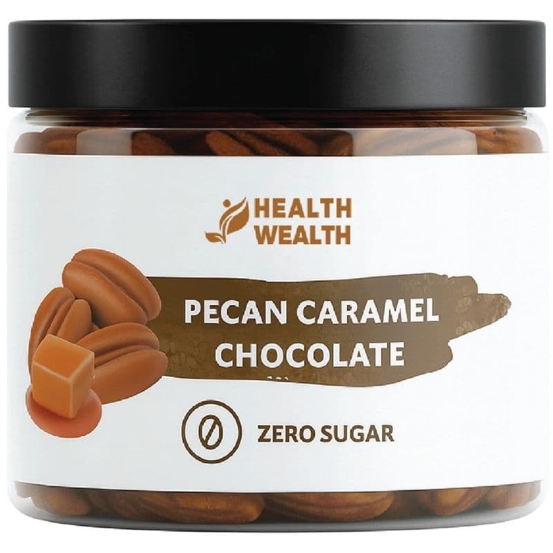 HEALTH WEALTH Sugar Free Pecan Caramel Chocolate - 175g