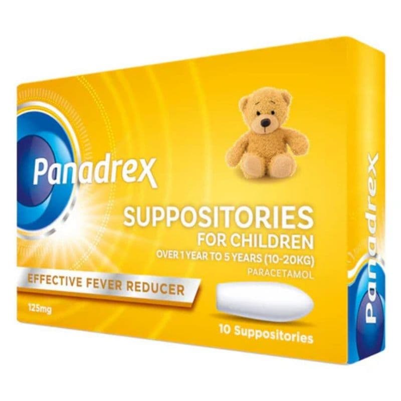 PANADREX 125mg Paracetamol -10 Suppositories