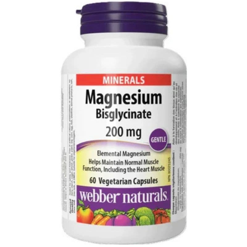 WEBBER Magnesium Bisglycinate 200mg - 60 Capsules