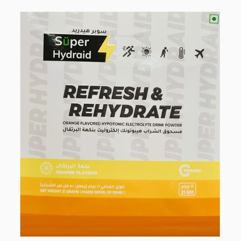 SUPER HYDRAID Electrolyte Drink Powder Orange - 21g