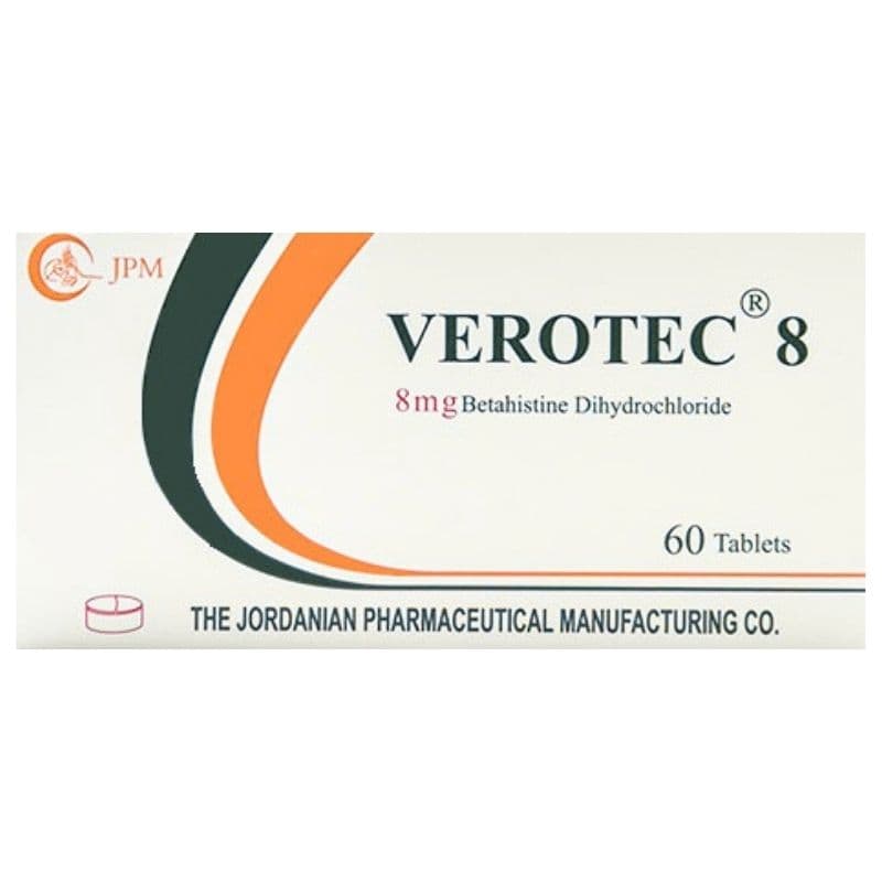 VEROTEC 8mg Betahistine - 60 Tablets