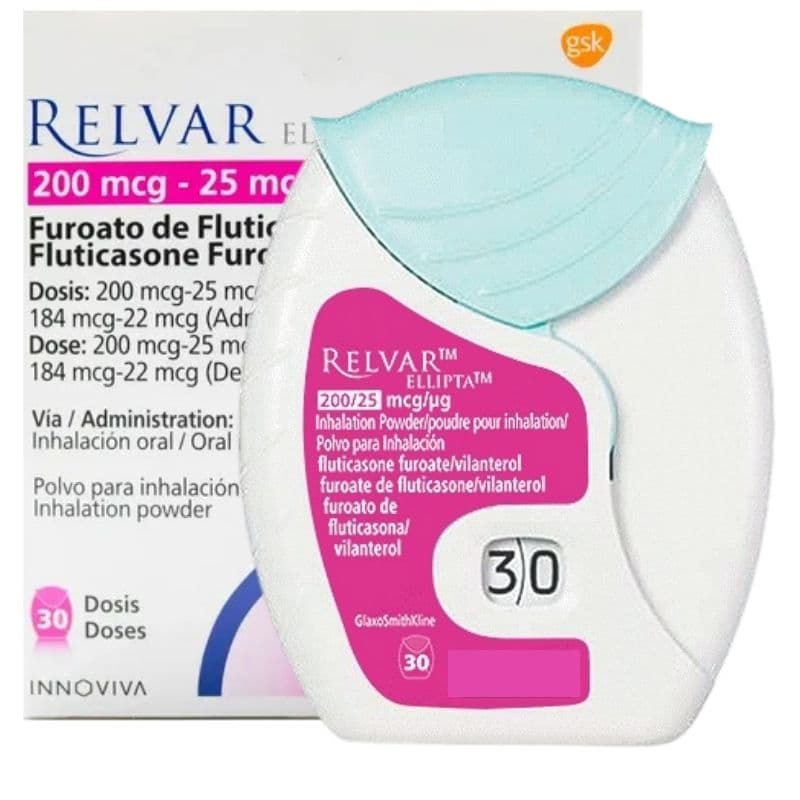 RELVAR ELLIPTA 200/25mcg Fluticasone/ Furoate- 30 Dose Diskus Inhaler