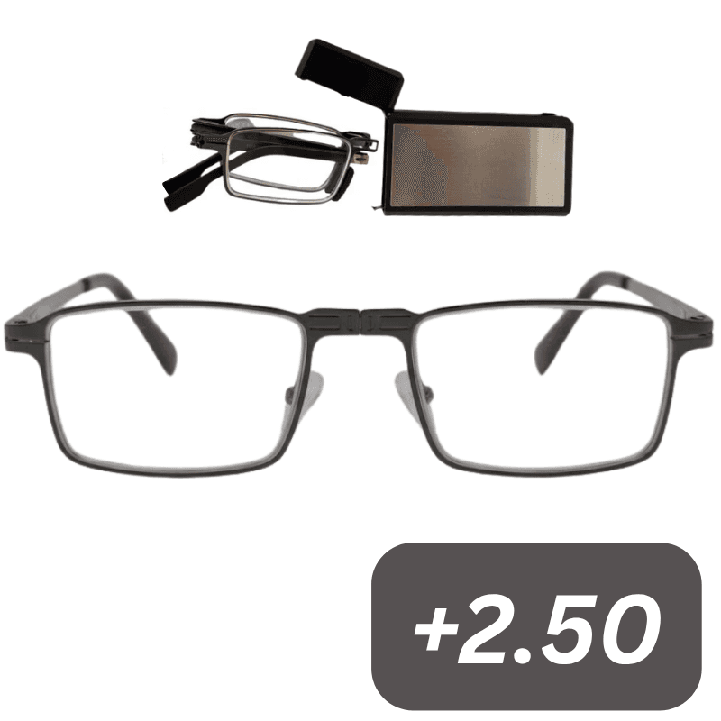 Reading Glasses 100 EYEWEAR Stainless Steel Fold Anti Blue +2.50 -254007