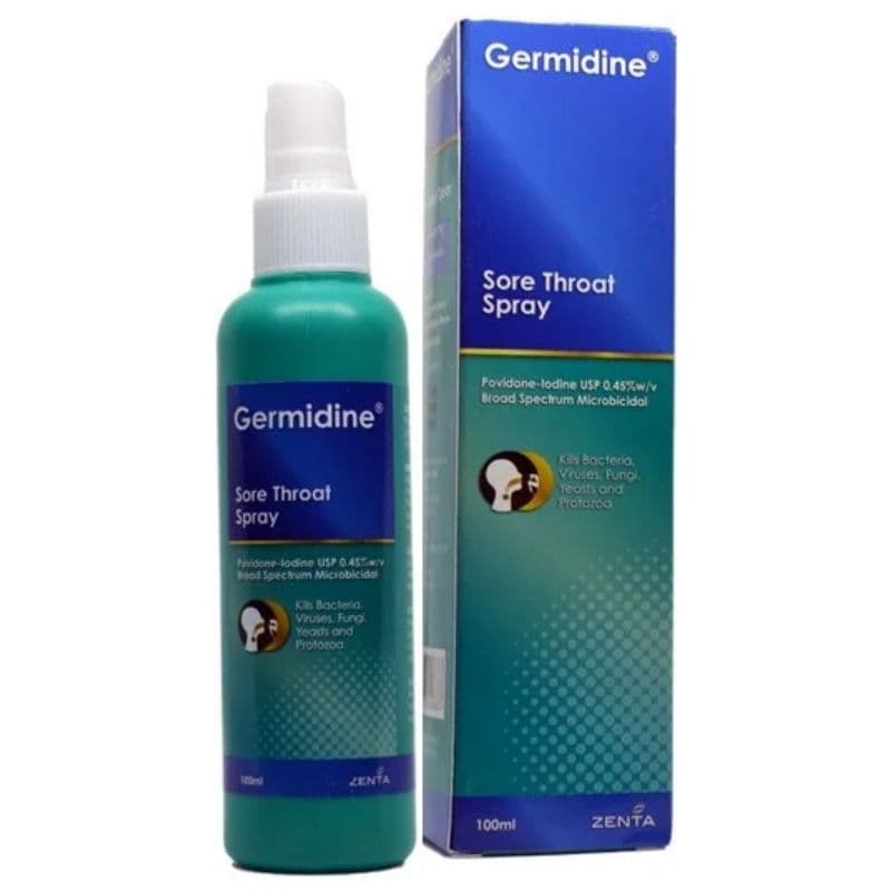 GERMIDINE Sore Throat Spray Povidone-Iodine 0.45% - 100ml