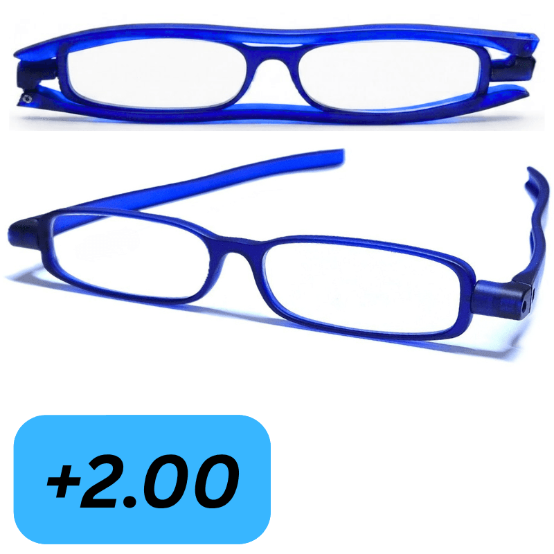 نظارات قراءة 100 آيوير زرقاء قابلة للطي مدمجة +2.00 -154112