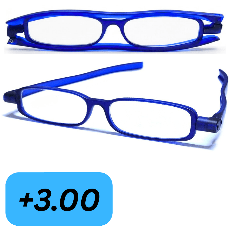 Reading Glasses 100 EYEWEAR Blue Compact Fold +3.00 -154112