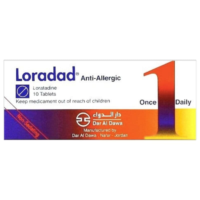 LORADAD 10mg Loratadine - 10 Tablets