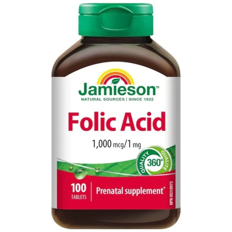 JAMIESON Folic Acid 1mg - 100 Tablets