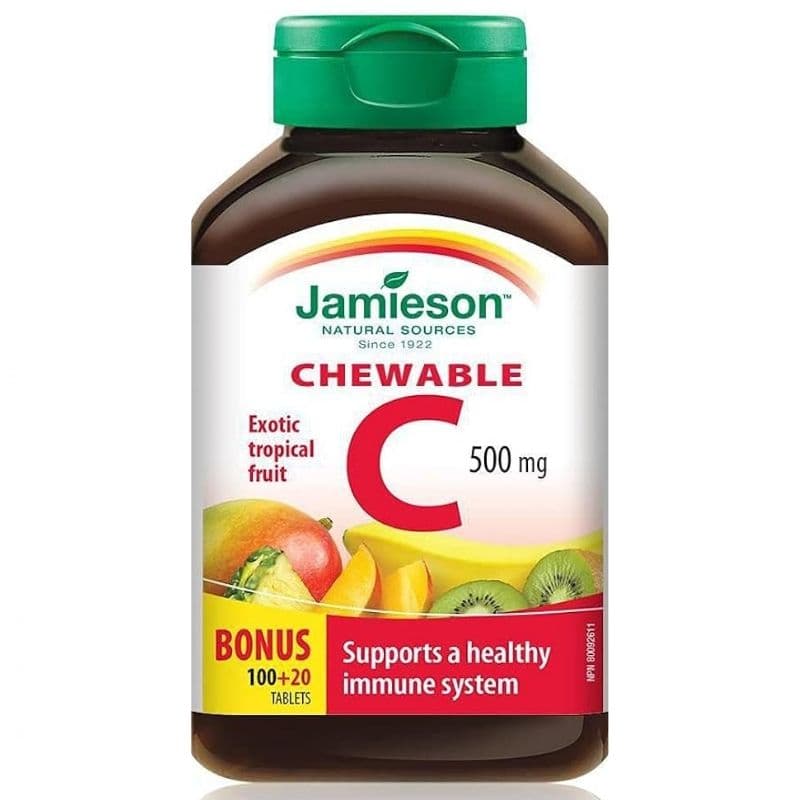 JAMIESON Vitamin C 500mg Chewable - 120 Tablets
