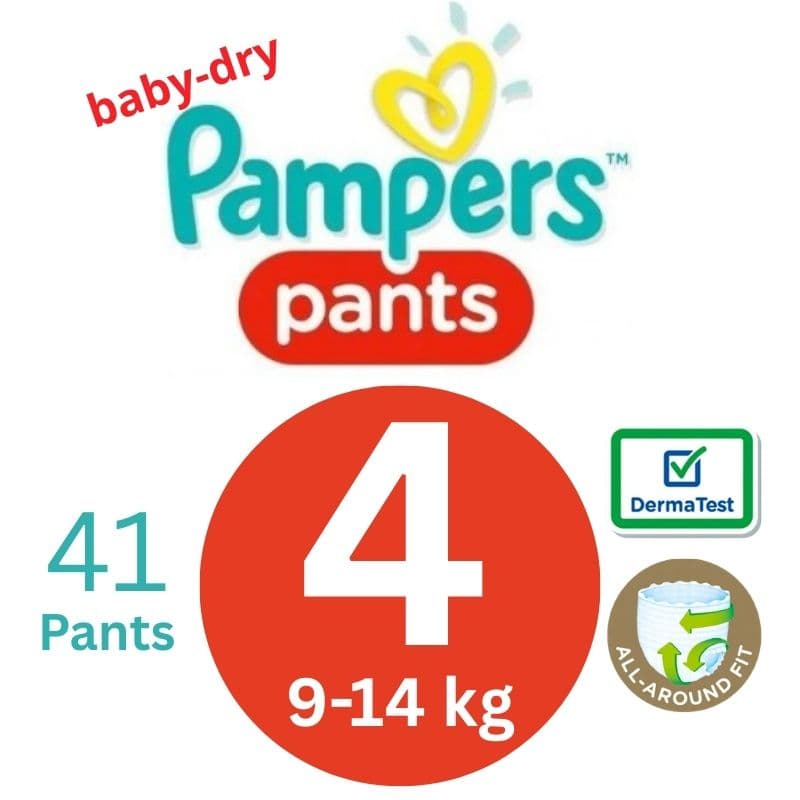 PAMPERS Baby Dry S4 Baby Pants 9-14Kg - 41 Pieces 20500
