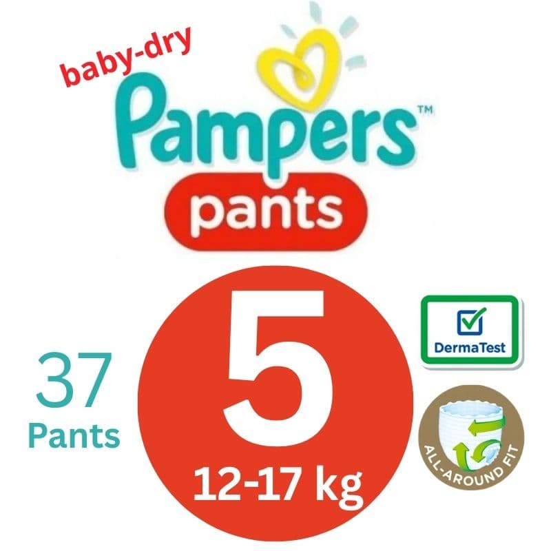 PAMPERS Baby Dry S5 Baby Pants 12-17Kg - 37 Pieces 20600