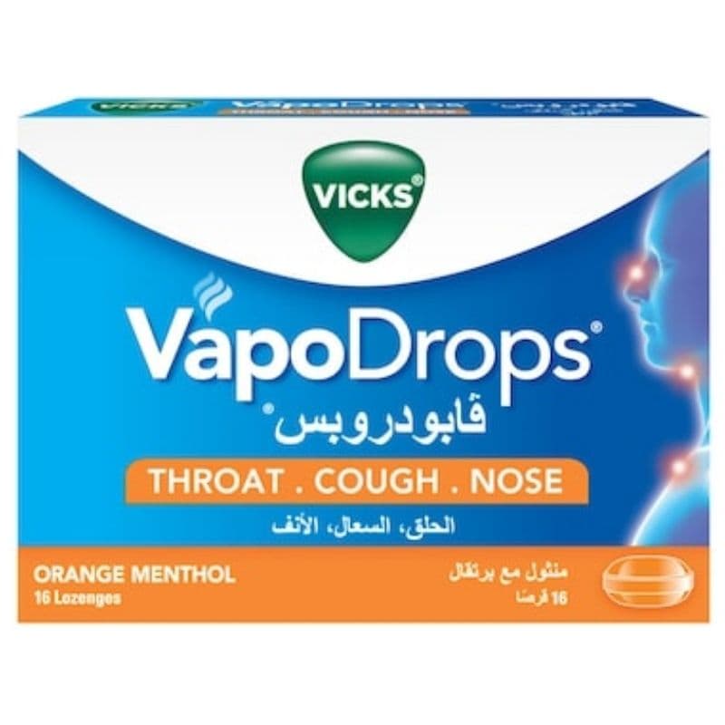 فيكس فابو دروبس، أقراص استحلاب بنكهة البرتقال والمنثول، 16 قرصًا