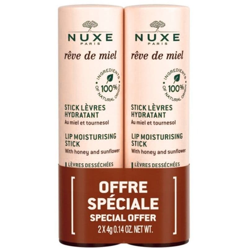 NUXE Promo Reve De Miel Lip Moisturizing Stick - 2 x 4g Vn060102