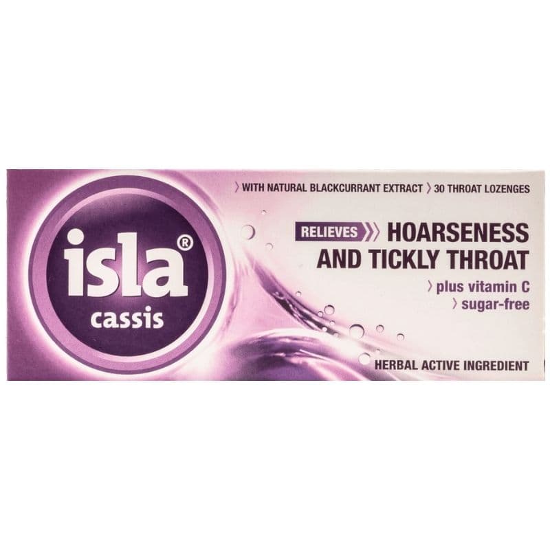 ISLA Cassis Sore Throat Soothing with Vitamin C - 30 Lozenges