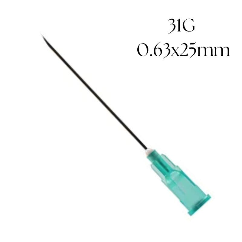 QG Hypodermic Single-use Injection Needles 31G 0.63x25mm - 100 Pieces 116470