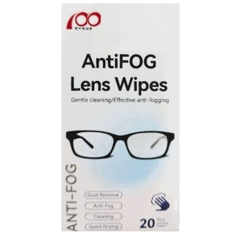 Antifog Lens Cleaning Wipes 100 EYEWEAR - 20 Pieces 158004