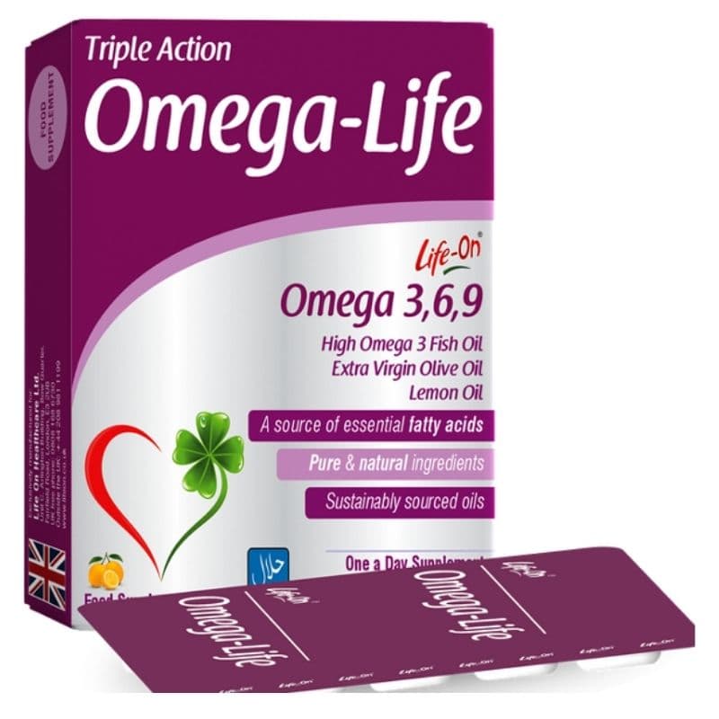 لايف اون أوميغا 3 6 9 ثلاثي المفعول - 30 كبسولة