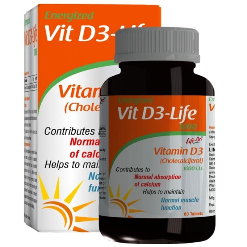 لايف اون فيتامين د3 1000 وحدة دولية - 60 قرص