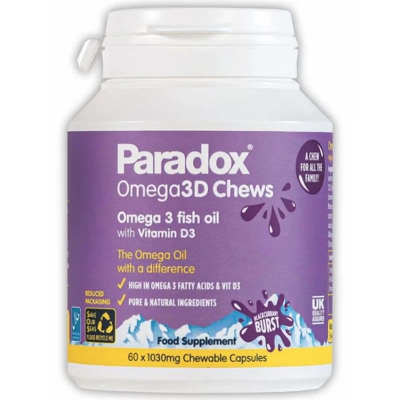 PARADOX Omega 3D Fish Oil - 60 Chewable Capsules