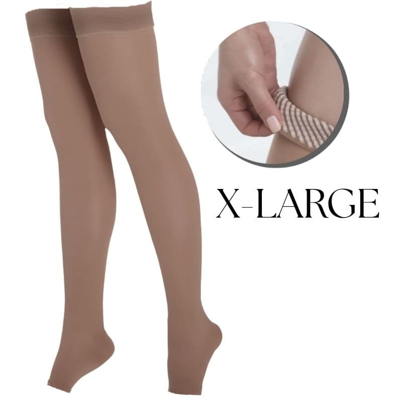 SUPER ORTHO - Stocking Thigh Highs Open Toe - X Large A6-004