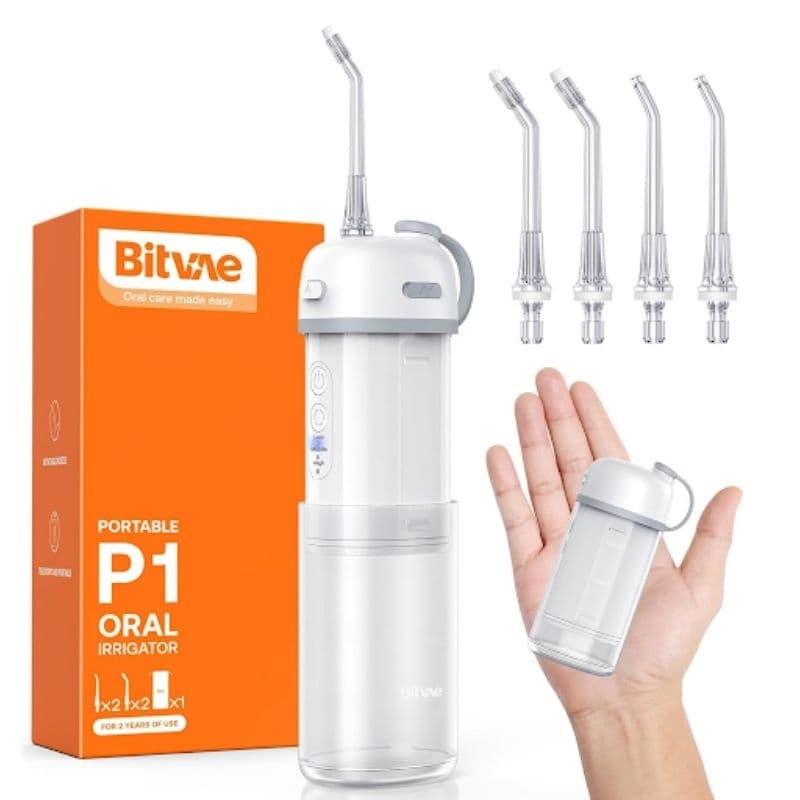 بيتفاي بي 1 - جهاز تنظيف الأسنان المائي المحمول - أبيض 6973734201620