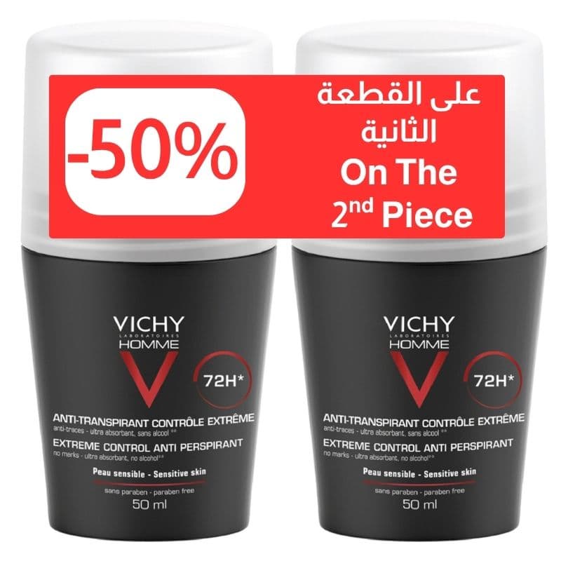 VICHY 72h roll on extreme control anti-perspirant - 50ml + 50% off 2nd piece 29489