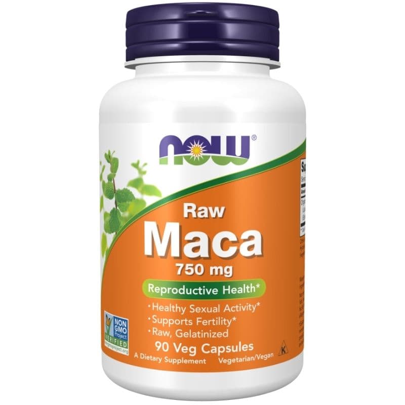NOW Raw Maca 750mg - 90 Capsules