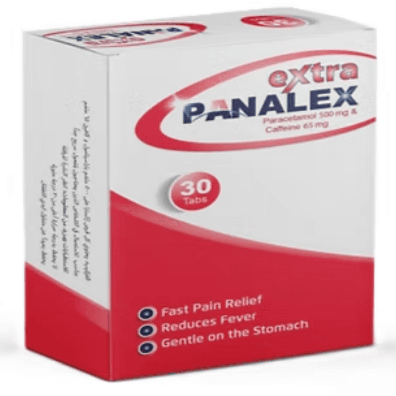 PANALEX Extra 500/65mg Paracetamol/Caffeine - 30 Tablets