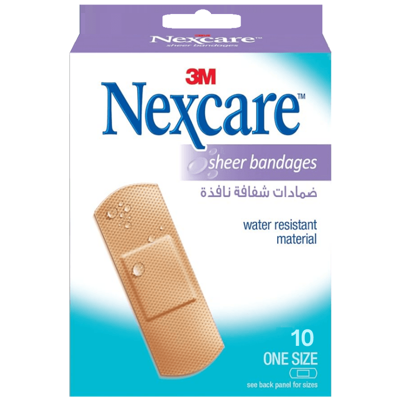 NEXCARE Sheer Plastic Waterproof Bandages One Size - 10 Pieces 656-10 UU010959383