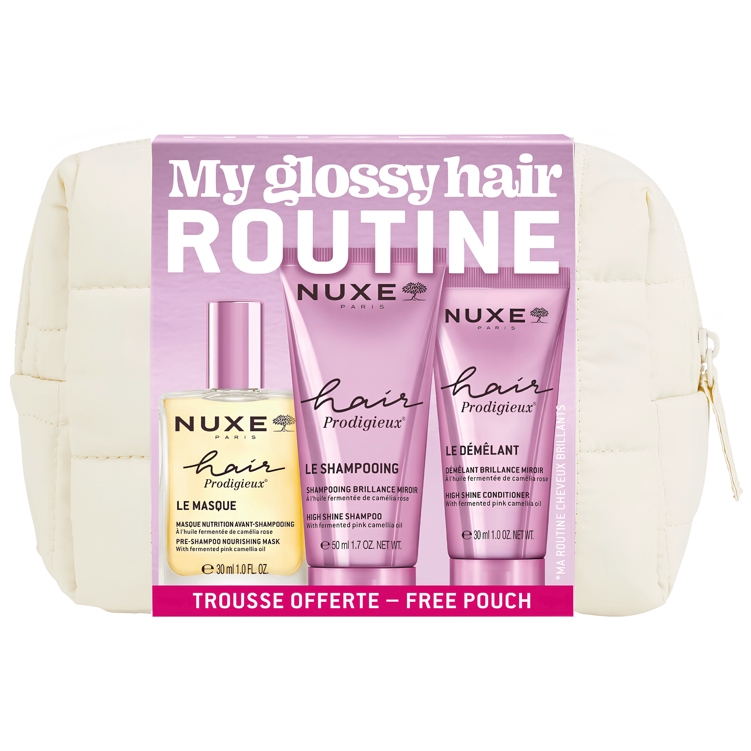 NUXE Giftset My Glossy Hair Travel Pouch - Vnm02446