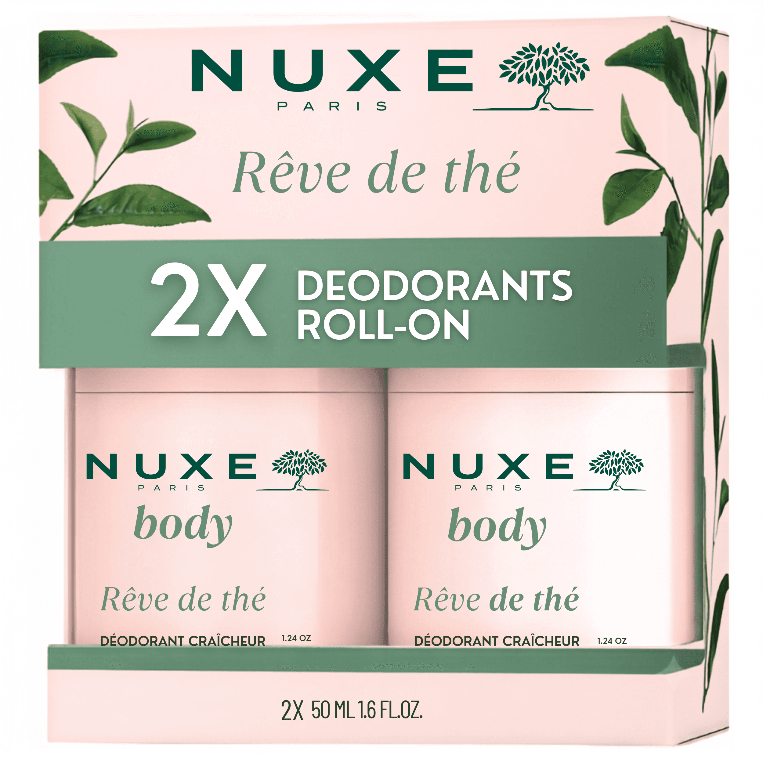 NUXE Promo Body Reve De The 24h Fresh Feel Deodorant - 2X50ml Vn054804