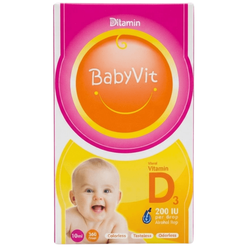 DITAMIN Babyvit Vitamin D3 200IU - 10ml Oral Drops UPC101