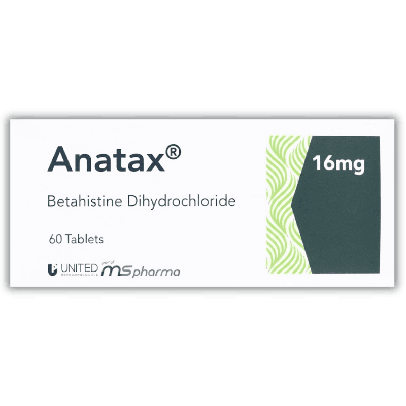 ANATAX 16mg Betahistine - 60 Tablets