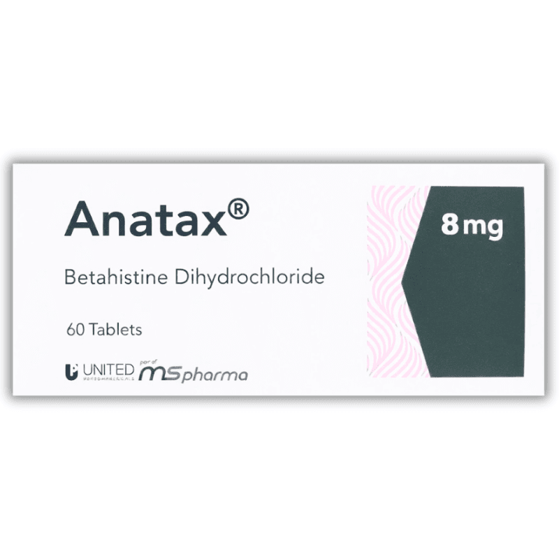 ANATAX 8mg Betahistine - 60 Tablets