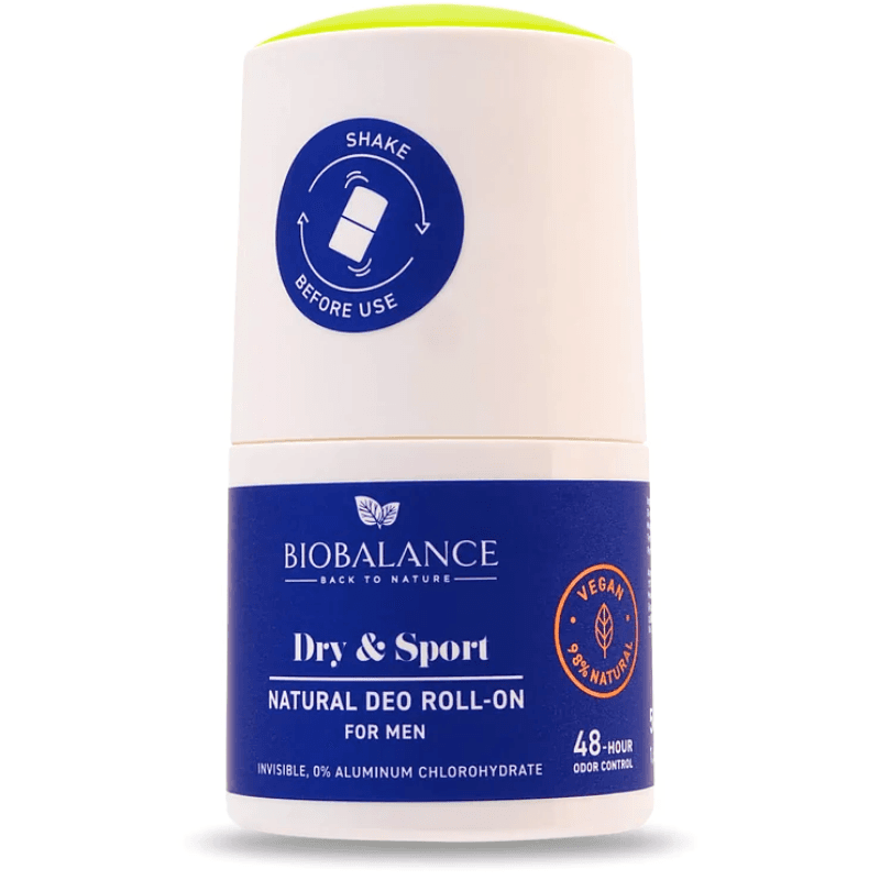 BIOBALANCE Dry & Sport Hair Natural Deo Roll On For Men - 50ml Alp70081