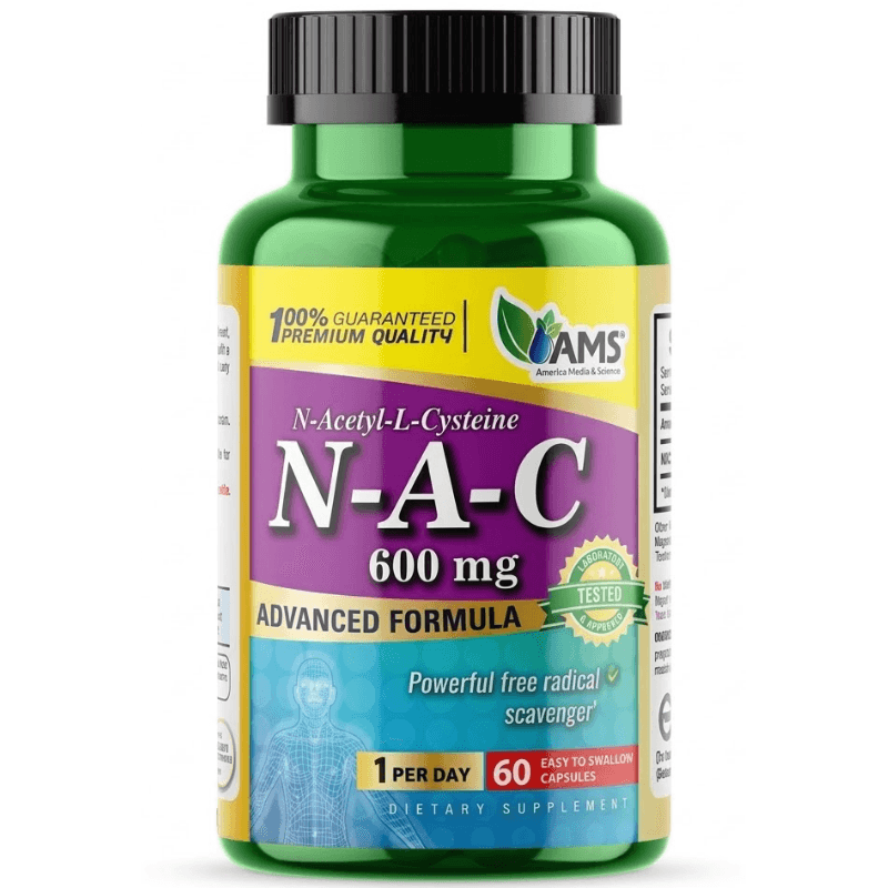 إيه إم إس إن-أسيتيل إل-سيستايين NAC بقوة 600 ملغ - 60 كبسولة